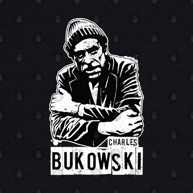 Charles Bukowski Stencil Portrait by CultureClashClothing